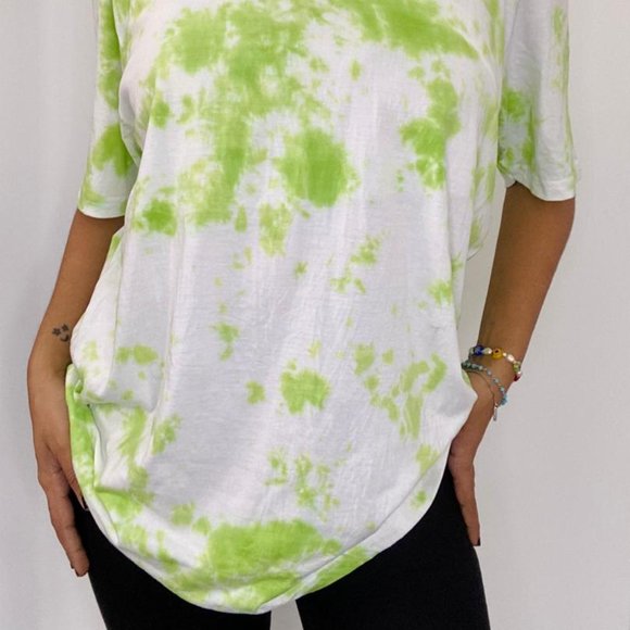 Green Dots Tie & Dye Cotton T-Shirt - Picture 5 of 5